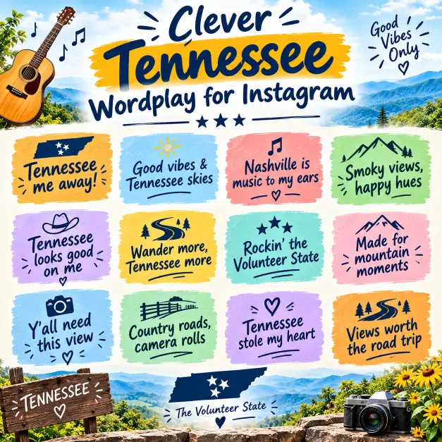 Clever Tennessee Wordplay for Instagram