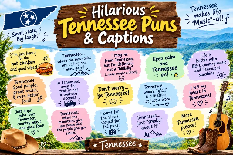 Hilarious Tennessee Puns & Captions
